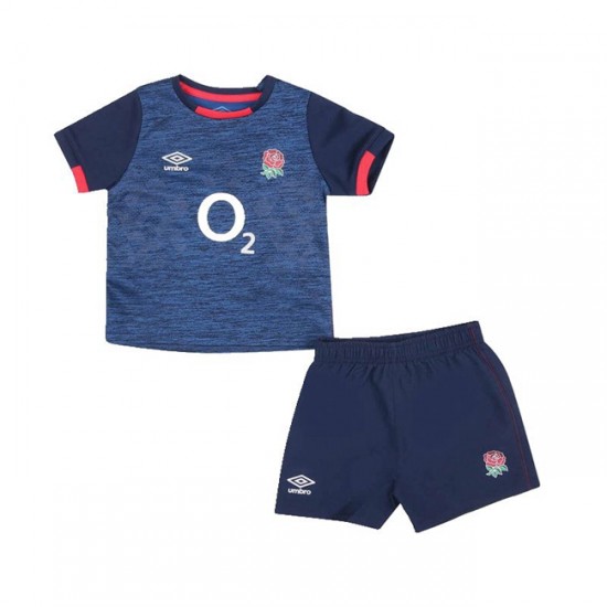 Camisola Inglesa Rugby Criança Equipamento Segundo 2020-2021 Manga Curta